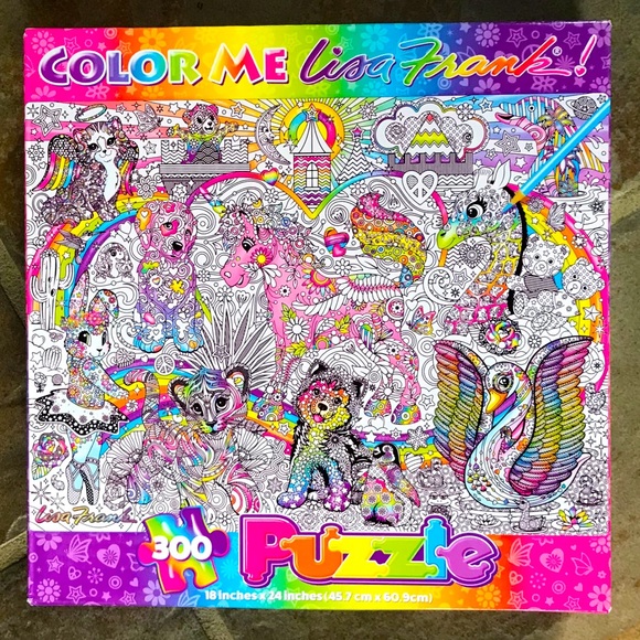 Lisa Frank | Toys | New Lisa Frank Color Me 30 Puzzle Unicorn Rainbow ...